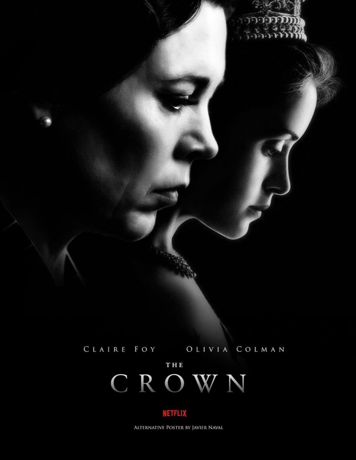 THE CROWN QUEEN ELIZABETH II, CLAIRE FOY, série (2016-2017), Repro affiche cinéma et toile, HQ