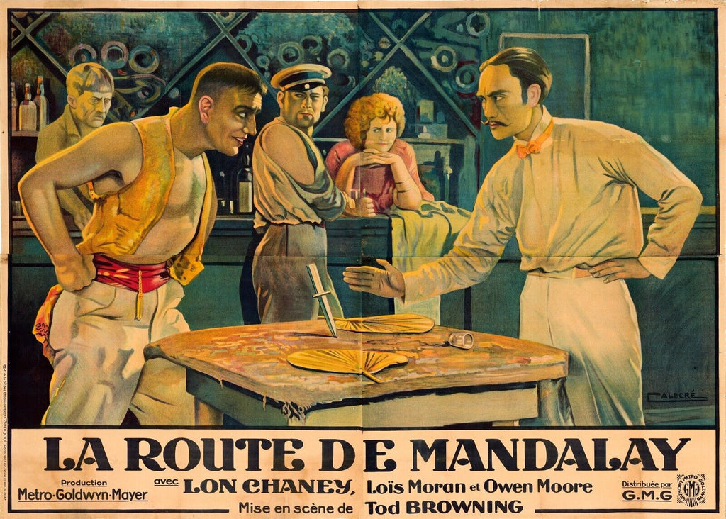 LA ROUTE DE MANDALAY, LON CHANEY, 1926, REPRO AFFICHE DE CINEMA VINTAGE, HQ