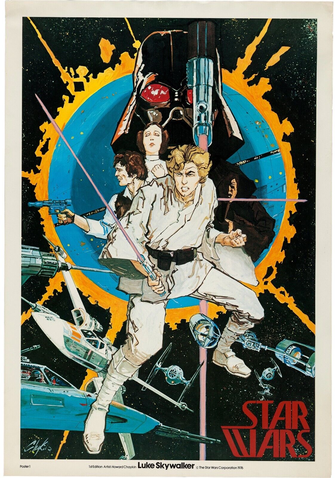 STAR WARS, LUKE SKYWALKER, REPRO VINTAGE CINEMA POSTER, HQ