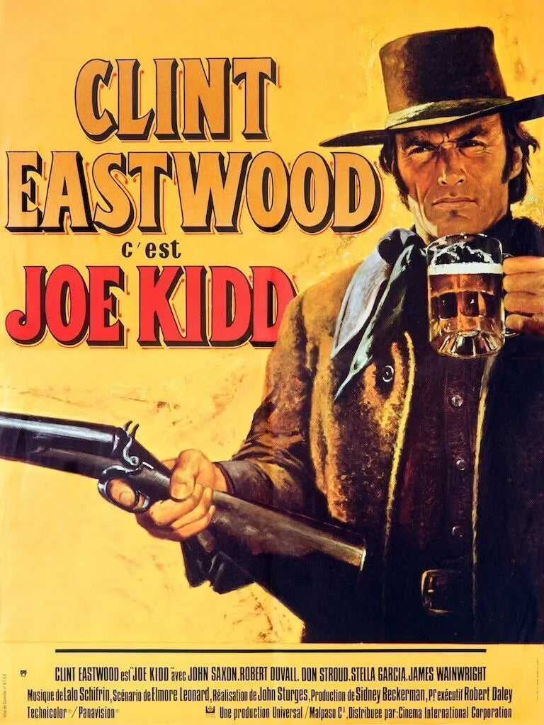 JOE KIDD, CLINT EASTWOOD, 1972, REPRO MOVIE POSTER, VINTAGE, HQ