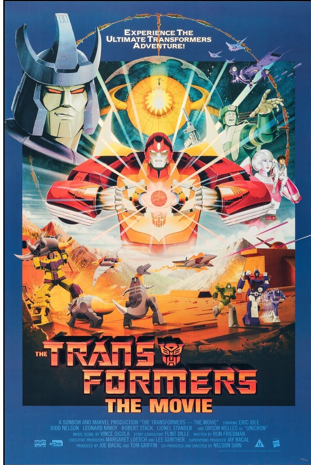 TRANSFORMERS THE MOVIE, RON FRIEDMAN, FLINT DILLE, Repro Vintage Cinema Poster, HQ