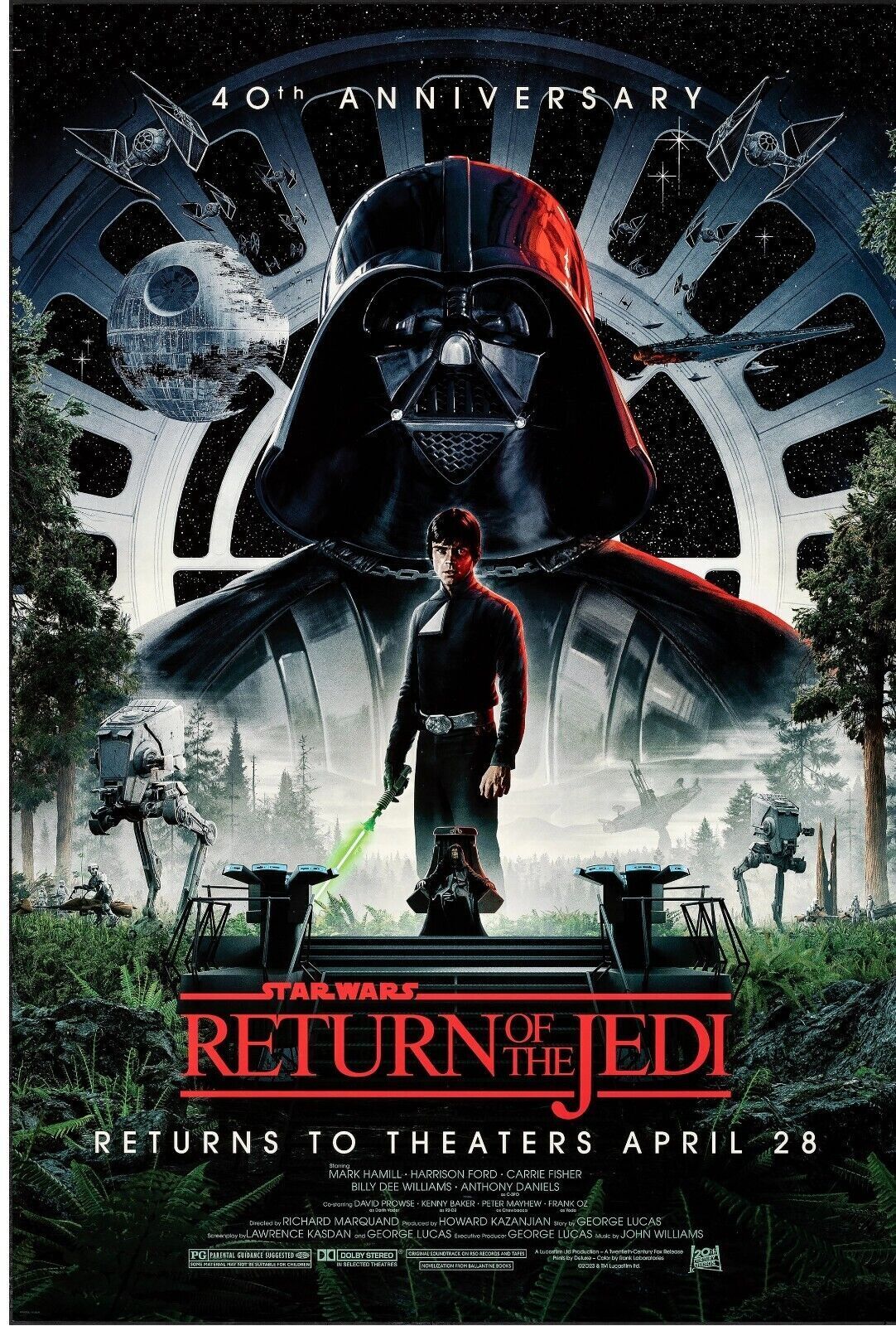 RETURN OF THE JEDI, HARRISON FORD, 1983, REPRO AFFICHE DE CINÉMA, HQ