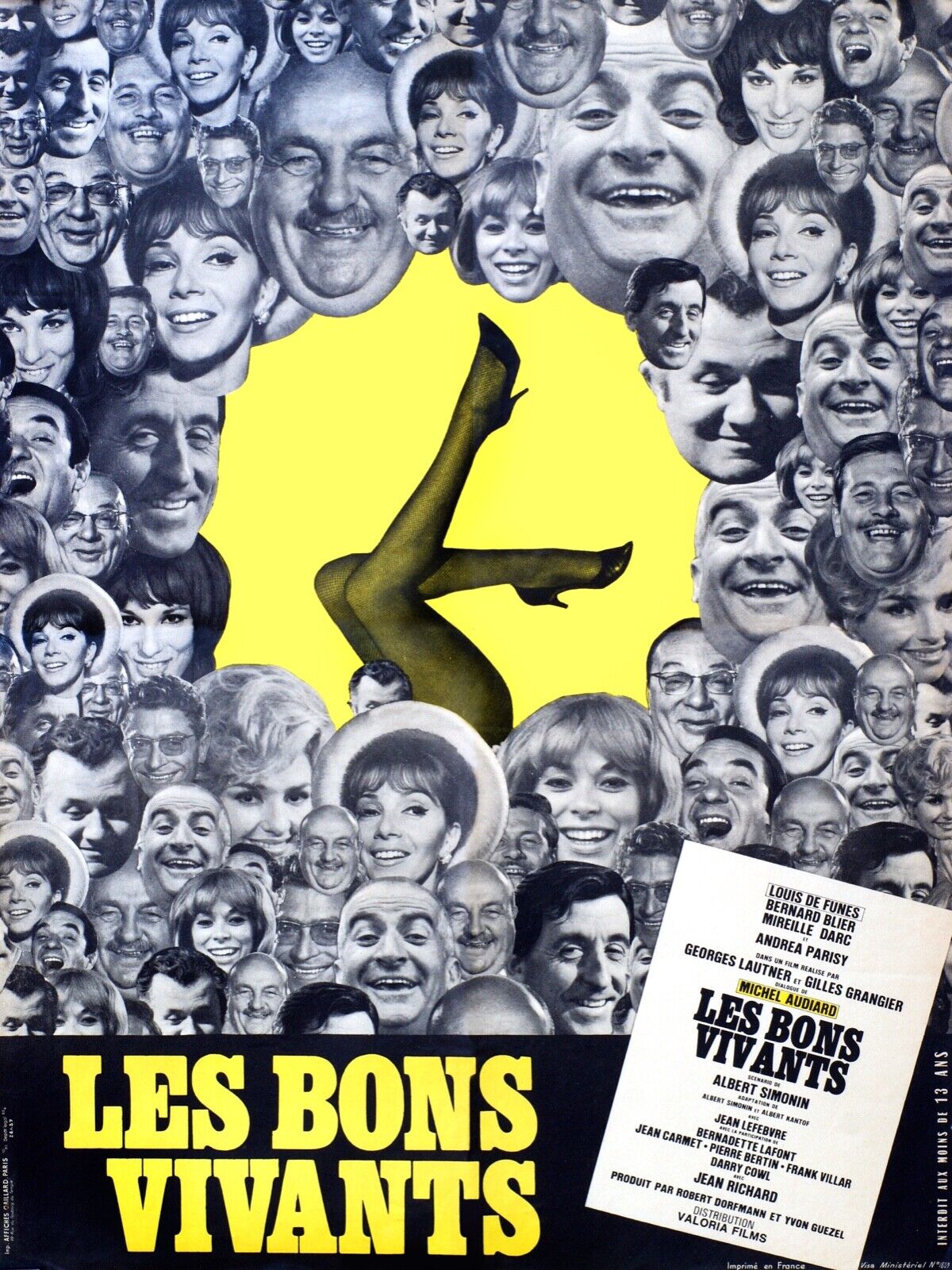 LES BONS VIVANTS, LOUIS DE FUNES, 1965, Repro affiche CINÉMA VINTAGE HQ