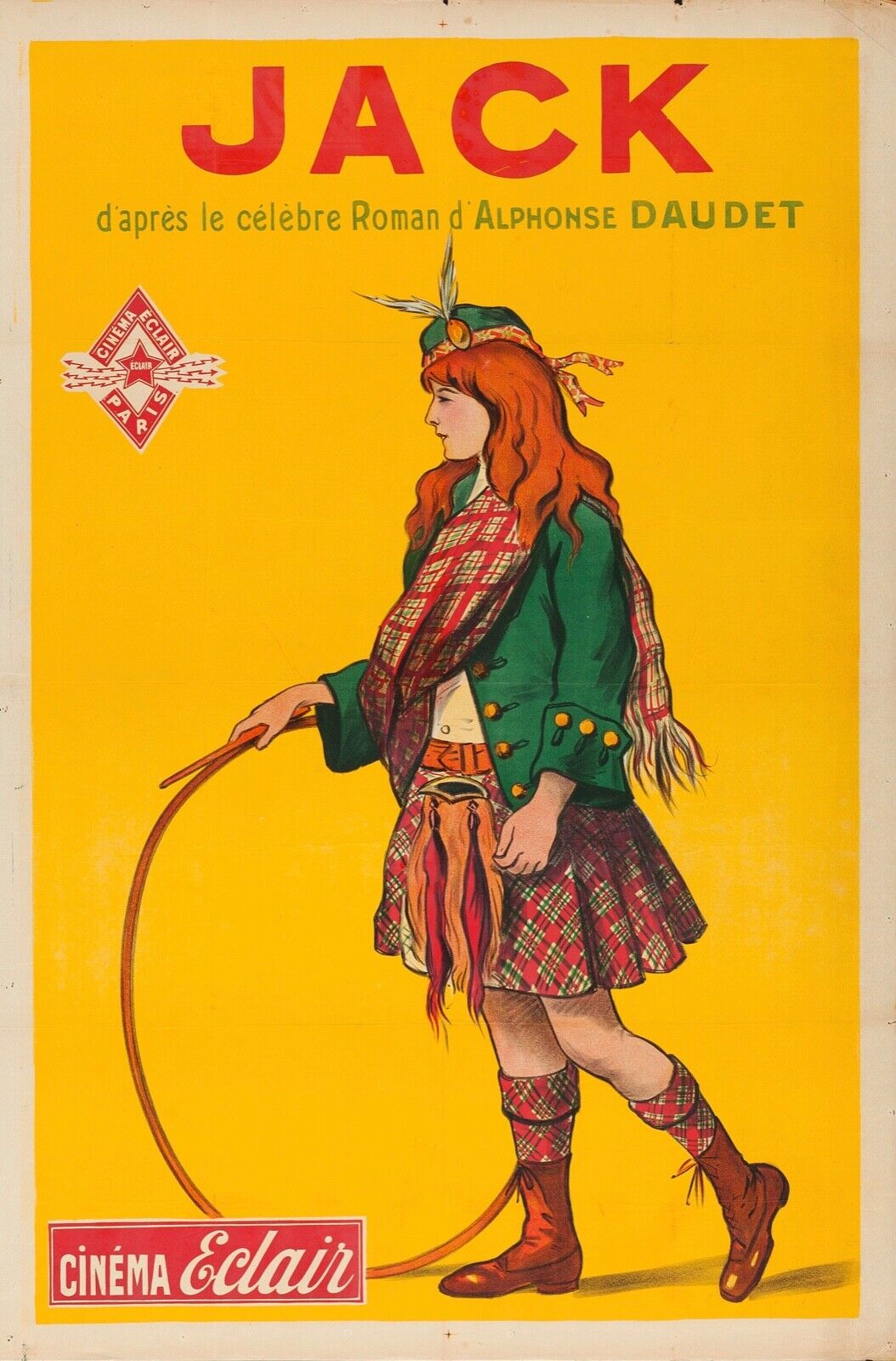 JACK, ALPHONSE DAUDET, REPRO AFFICHE DE CINÉMA ET PUBLICITAIRE VINTAGE, HQ