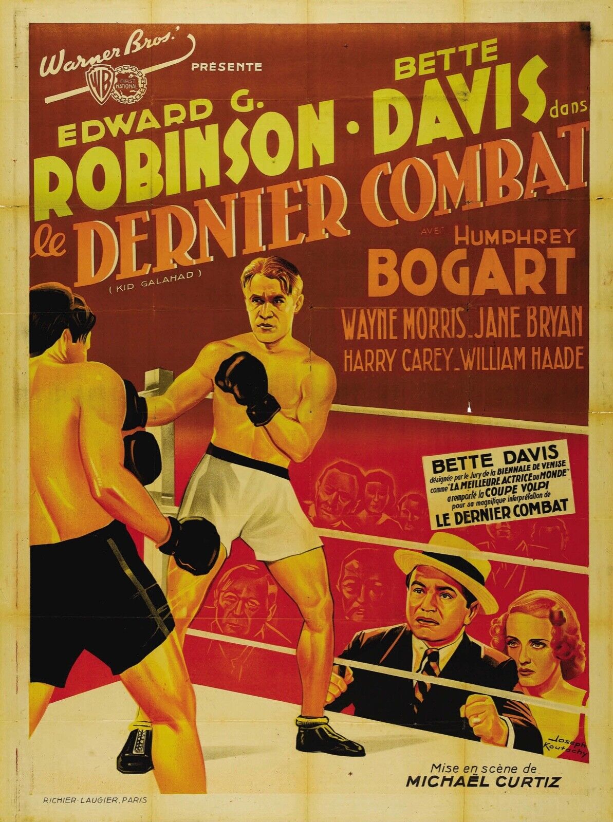 LE DERNIER COMBAT, HUMPHREY BOGART, 1952, REPRO AFFICHE DE CINÉMA VINTAGE, HQ