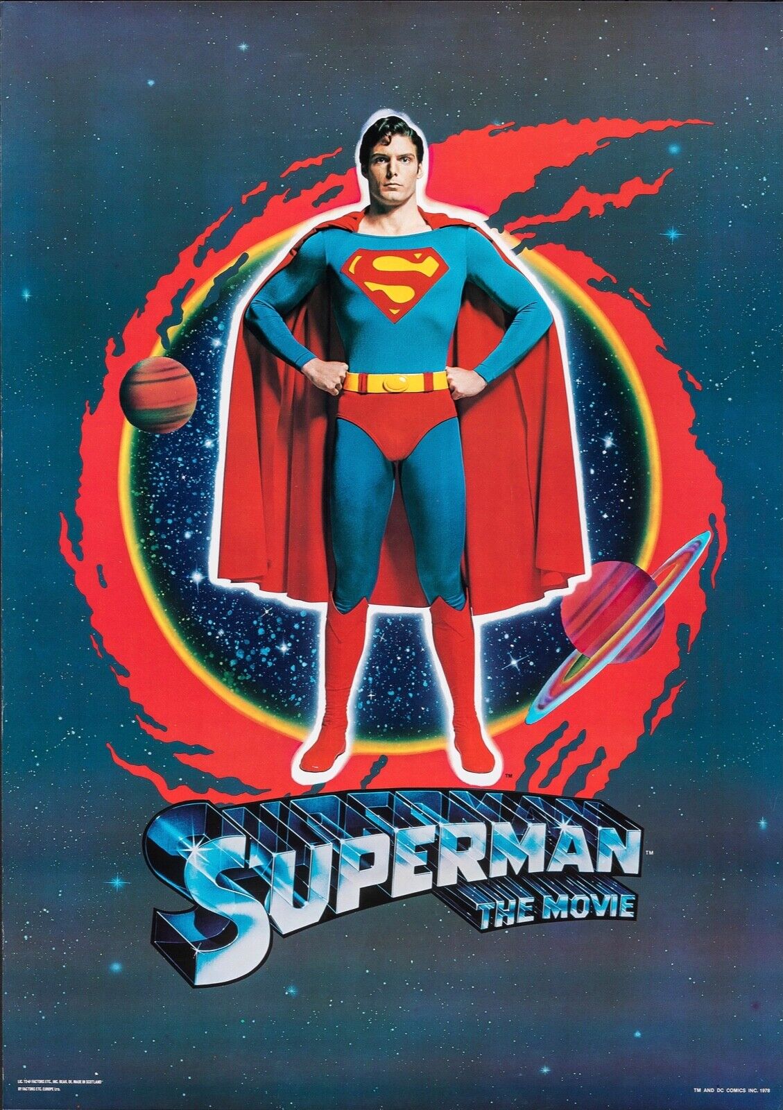 SUPERMAN, THE MOVIE, CHRISTOPHER REEVE, 1978, Repro vintage cinema poster, HQ