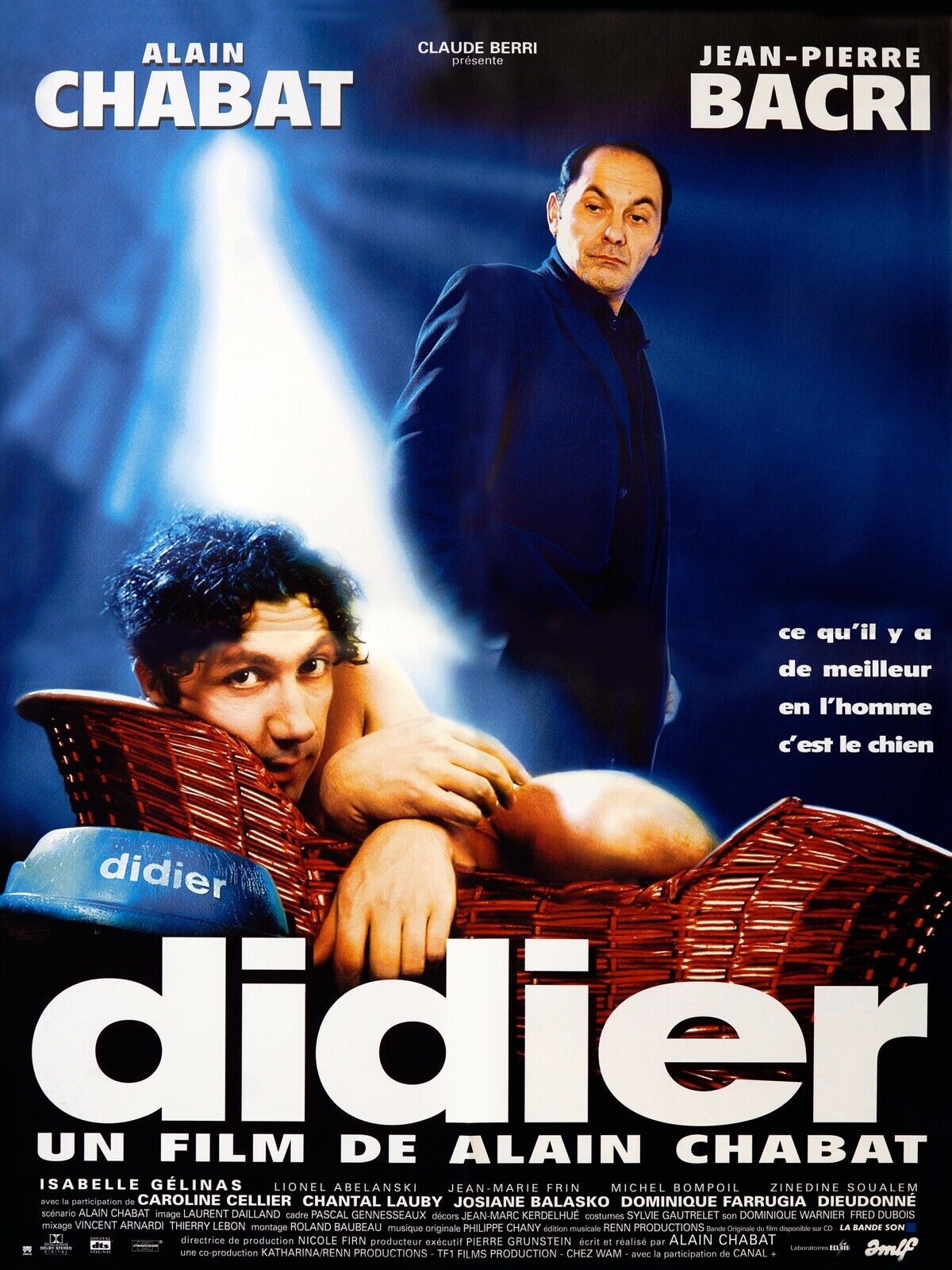 DIDIER, ALAIN CHABAT, 1997, REPRO MOVIE POSTER, VINTAGE, HQ