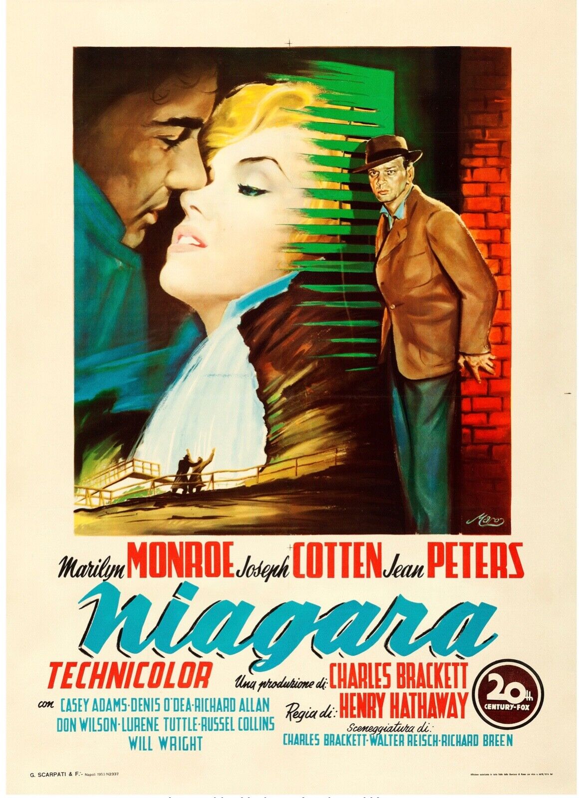 NIAGARA, MARILYN MONROE, HENRY HATHAWAY, 1953, REPRO VINTAGE CINEMA POSTER, HQ