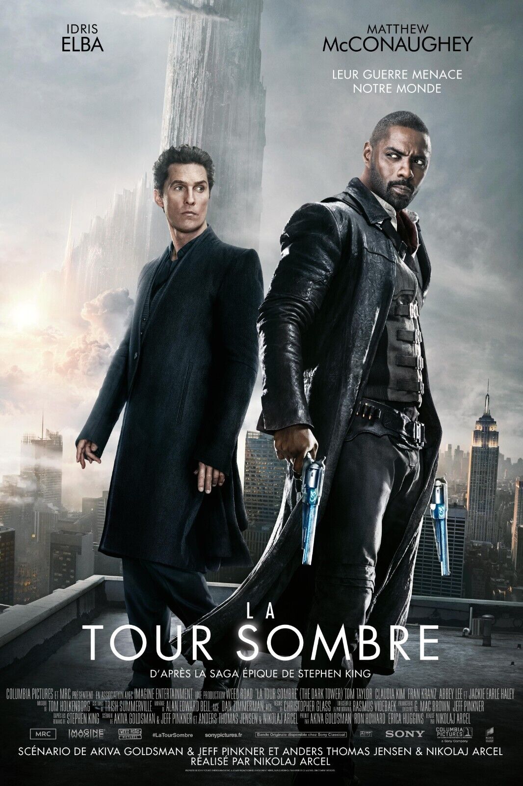 LA TOUR SOMBRE, NIKOLAJ ARCEL, MATTHEW McCONAUGHEY, 2017, REPRO AFFICHE CINÉMA VINTAGE, HQ