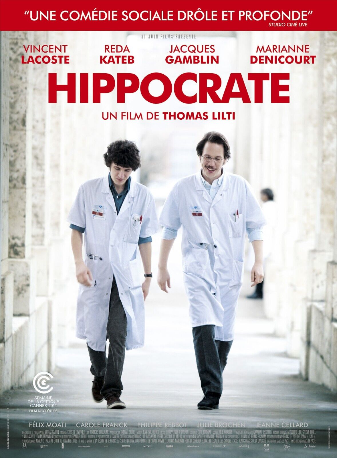 HIPPOCRATE, VINCENT LACOSTE, 2014, REPRO MOVIE POSTER, VINTAGE, HQ.