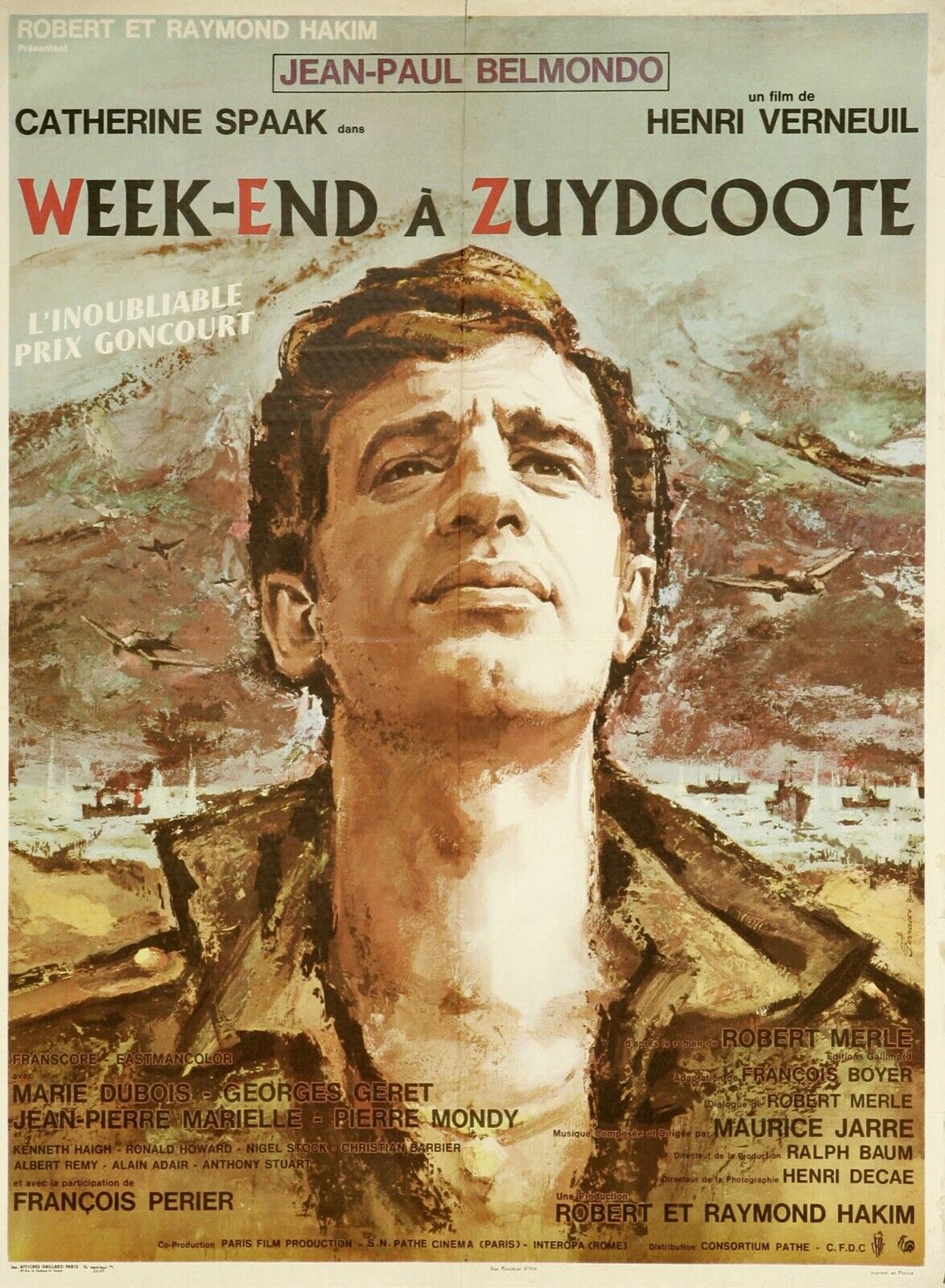 WEEK-END À ZUDYCOOTE, BELMONDO, FRANÇOIS PERRIER, 1964 REPRO AFFICHE  CINEMA VINTAGE HQ