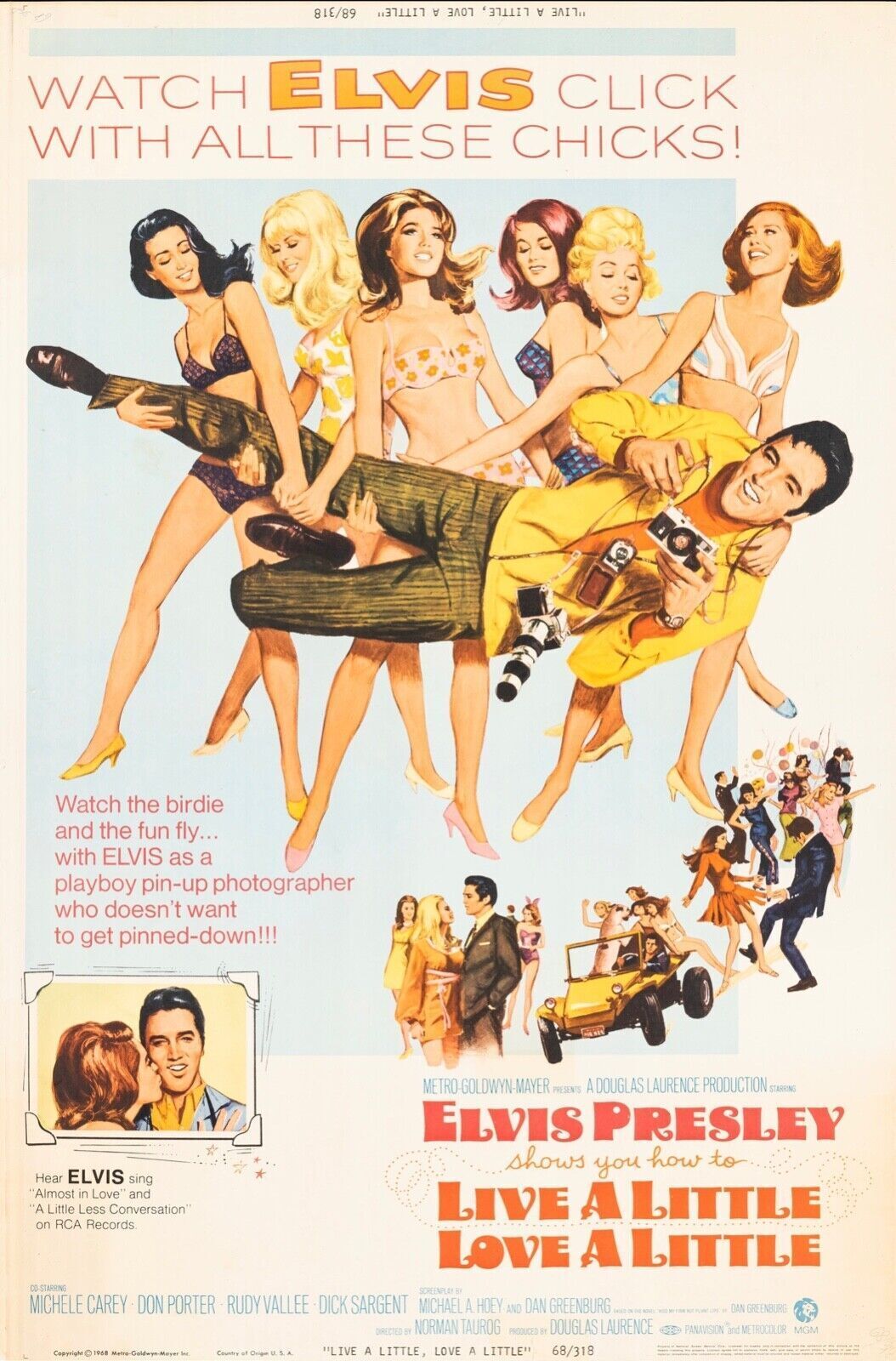 LOVE A LITTLE, ELVIS PRESLEY, 1968, REPRO AFFICHE CINEMA VINTAGE HQ