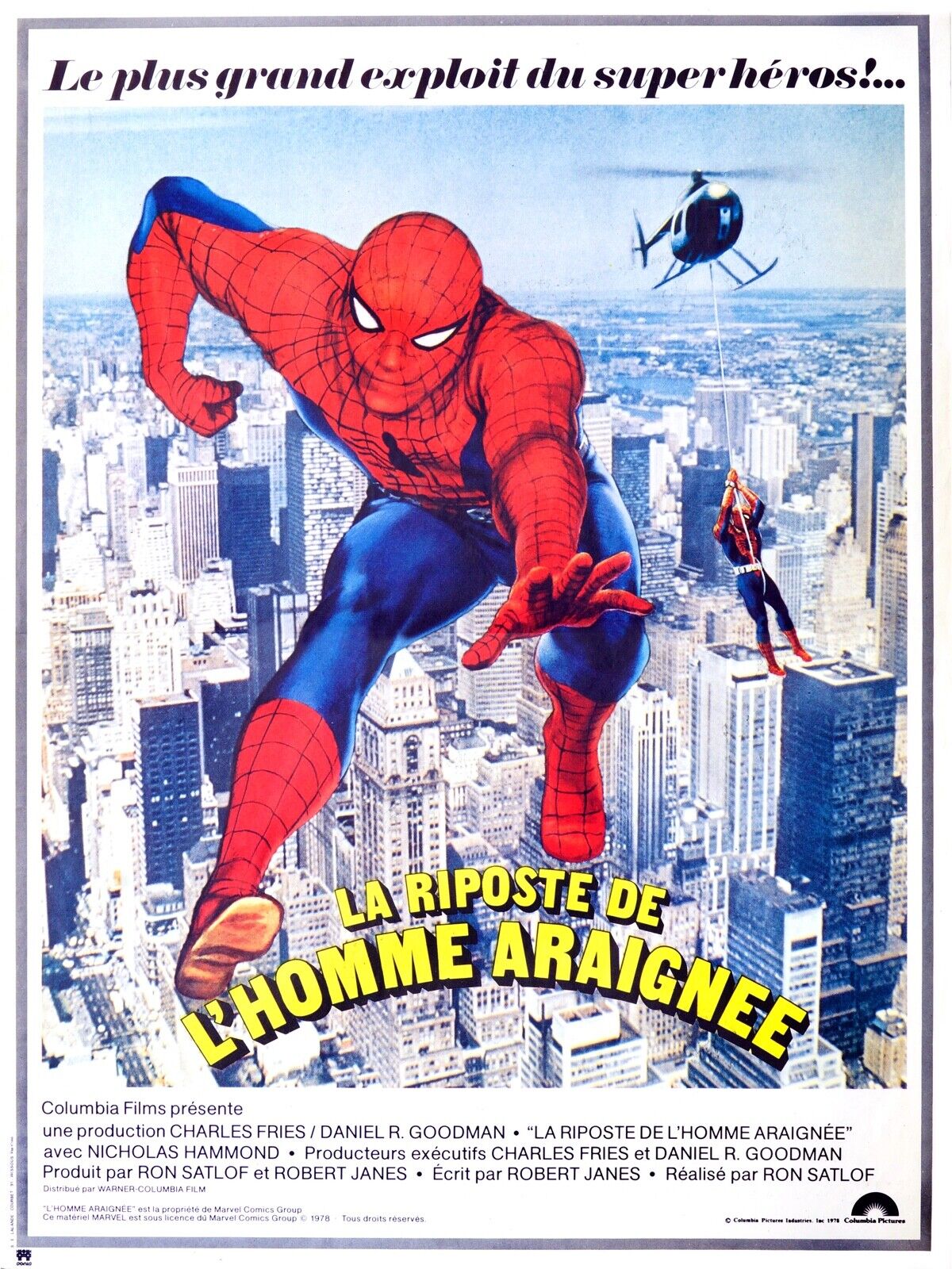 LA RIPOSTE DE L’HOMME-ARAIGNÉE – SPIDER-MAN STRIKES BACK – 1978, AFFICHE VINTAGE CINÉMA HQ