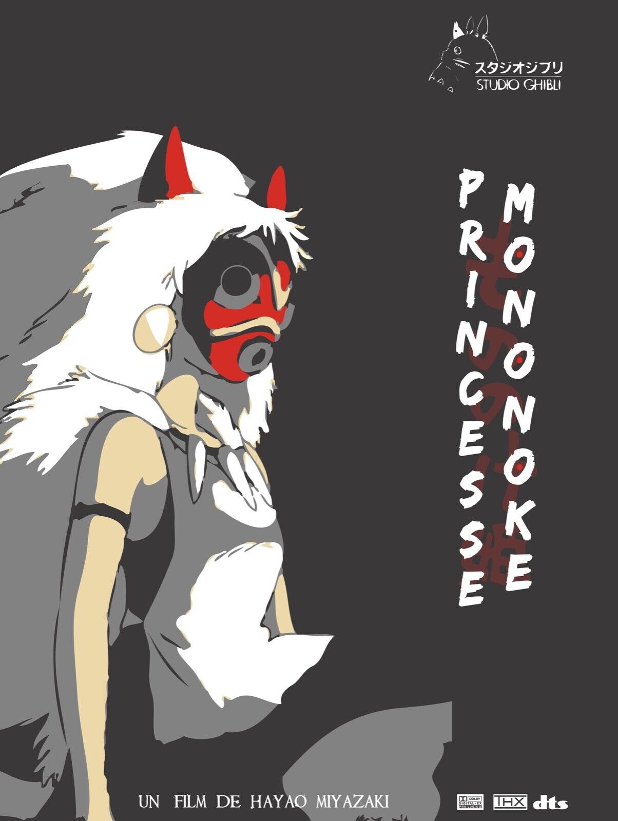 PRINCESSE MONONOKE, HAYAO MIYAZAKI, 1997, REPRO AFFICHE CINEMA VINTAGE, HQ