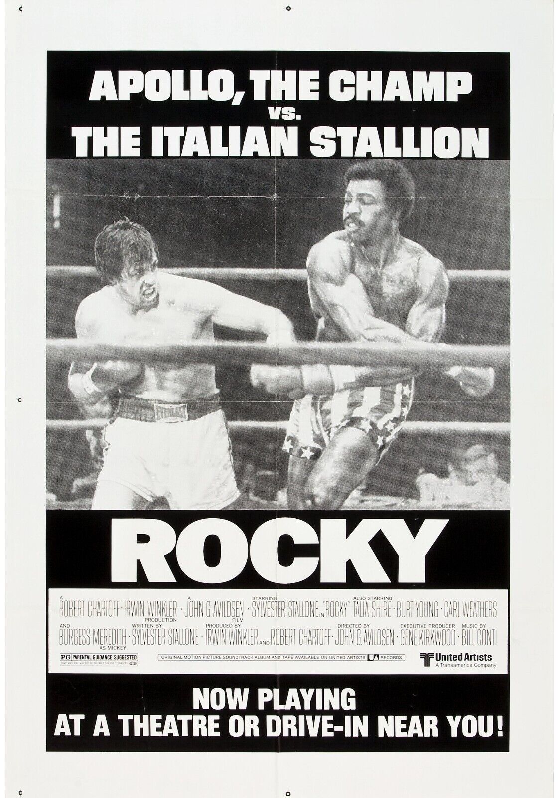 ROCKY, SYLVESTER STALLONE, 1976, Repro affiche de cinema, HQ