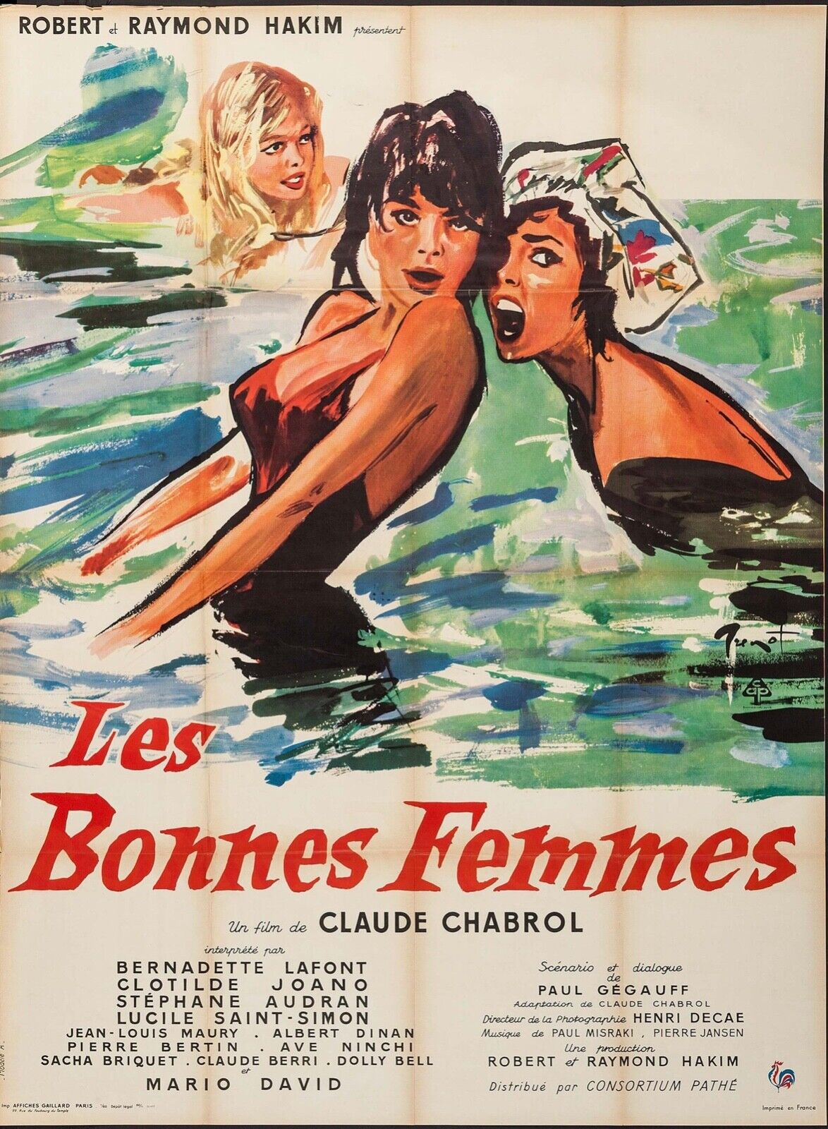 GOOD WOMEN, CLAUDE CHABROL, 1960, Reproduction cinema poster, VINTAGE HQ