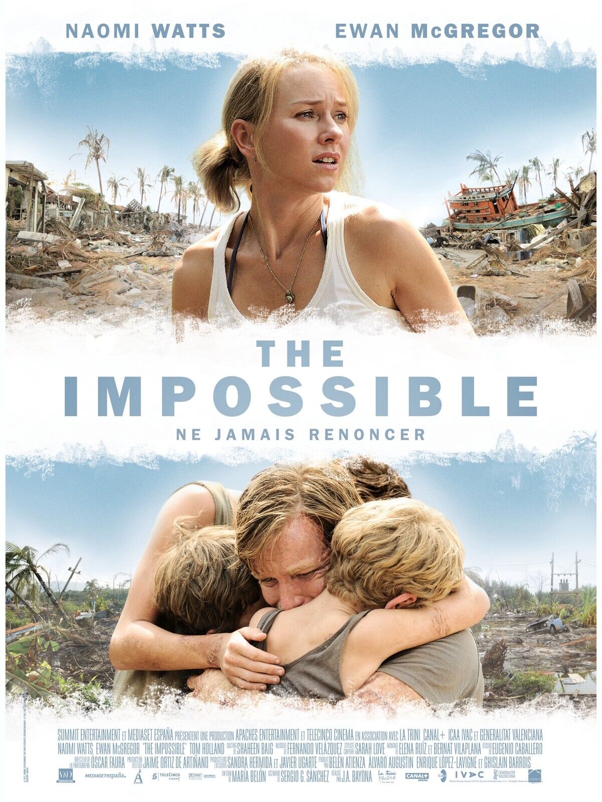 THE IMPOSSIBLE, NOAMI WATTS, 2012, REPRO VINTAGE CINEMA POSTER, HQ
