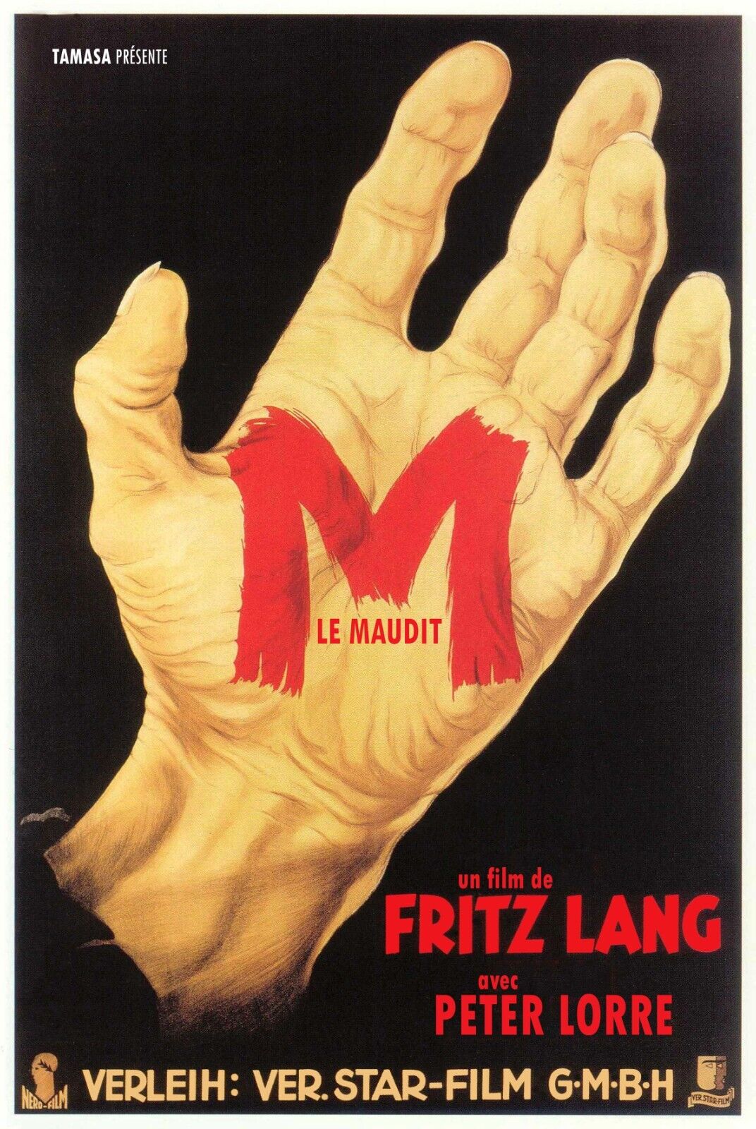 M THE CURSED, FRITZ LANG, 1931, Repro cinema poster, VINTAGE, HQ.