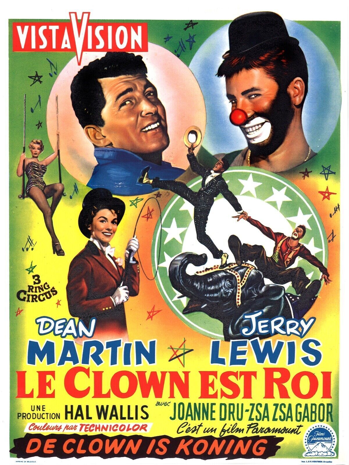 THE CLOWN IS KING, DEAN MARTIN, 1966, Repro Vintage Cinema Poster, HQ