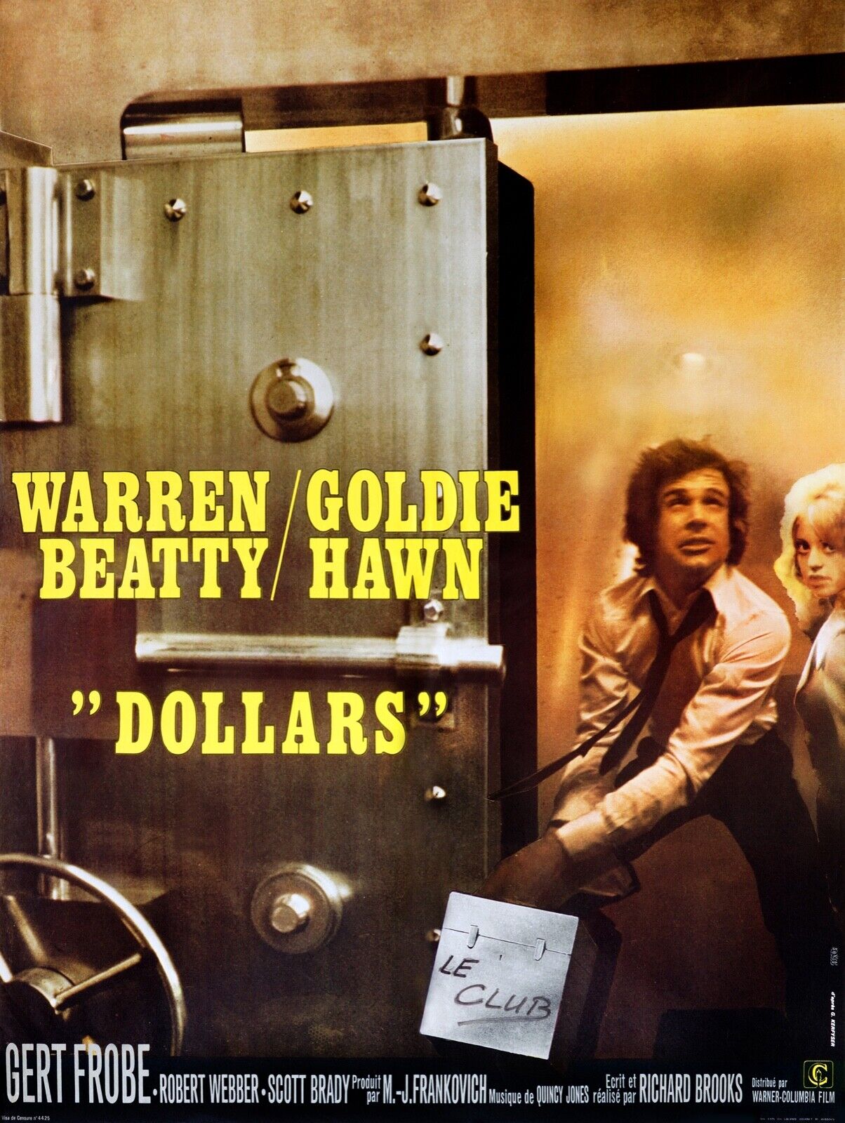 DOLLARS, WARREN BEATTY, 1971, REPRO MOVIE POSTER, VINTAGE, HQ