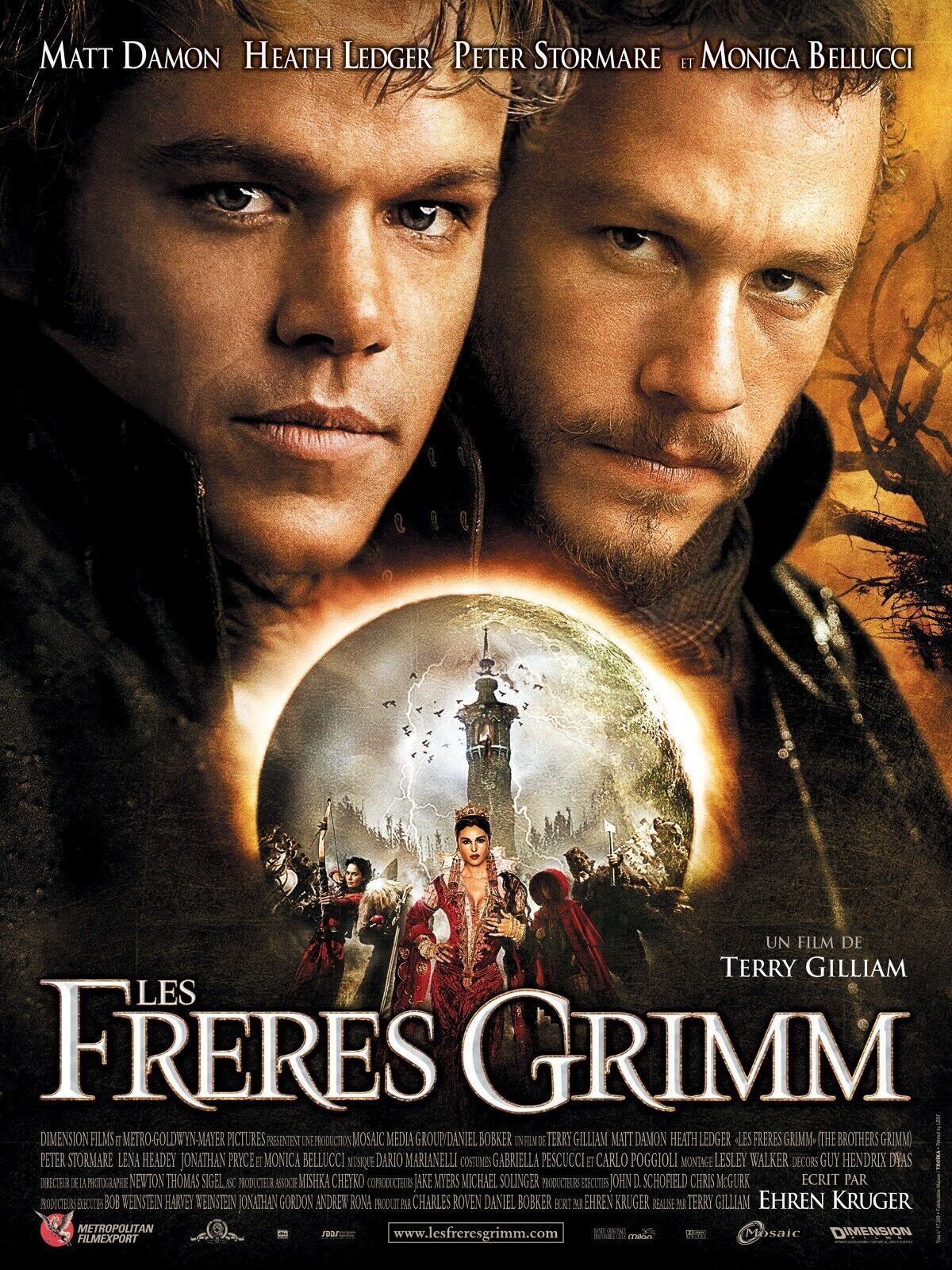THE BROTHERS GRIMM, MATT DAMON, 2005, repro movie poster, VINTAGE, HQ