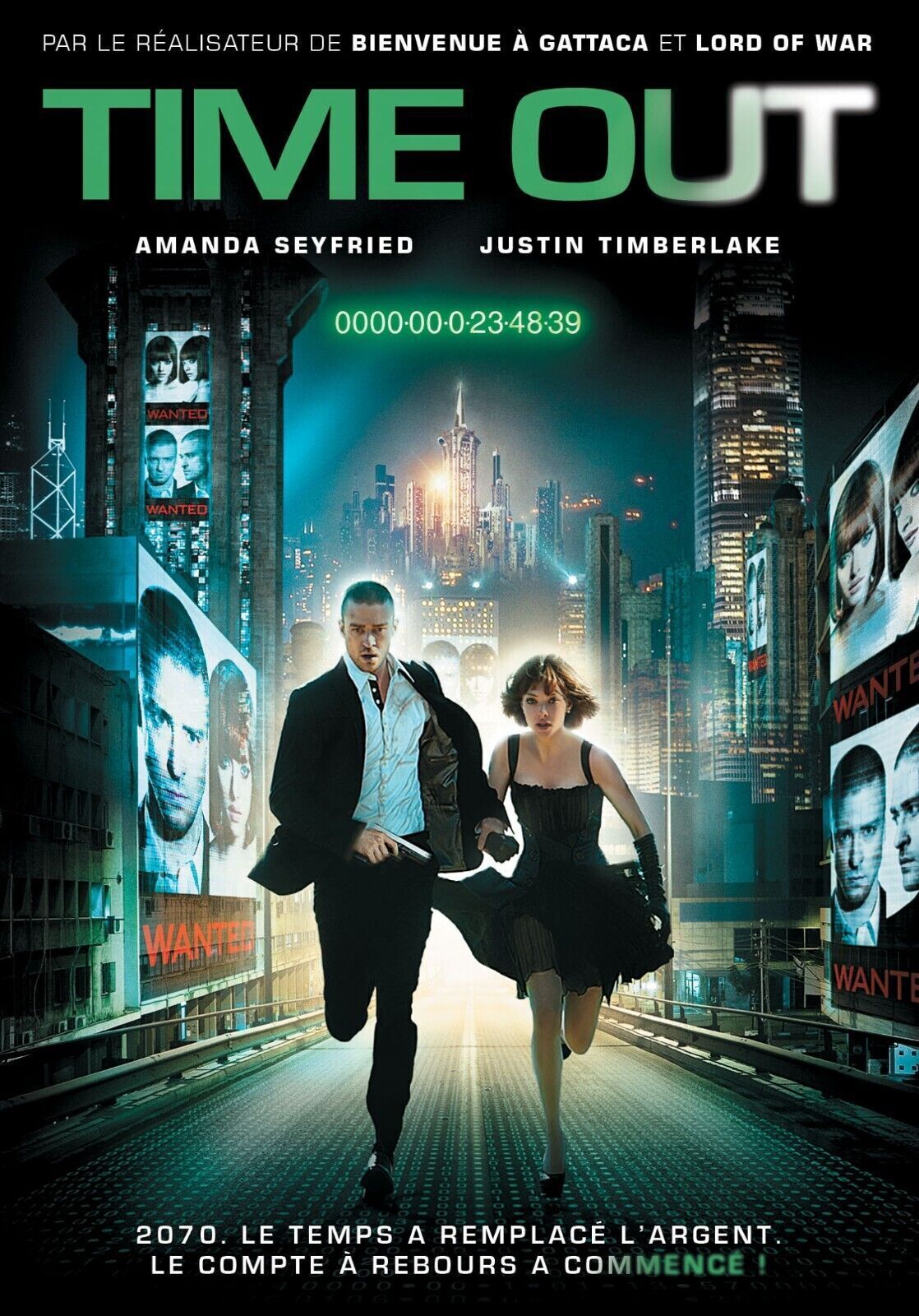 TIME OUT, JUSTIN TIMBERLAKE, AMANDA SEYFRIED, 2011, Repro cinema poster, HQ