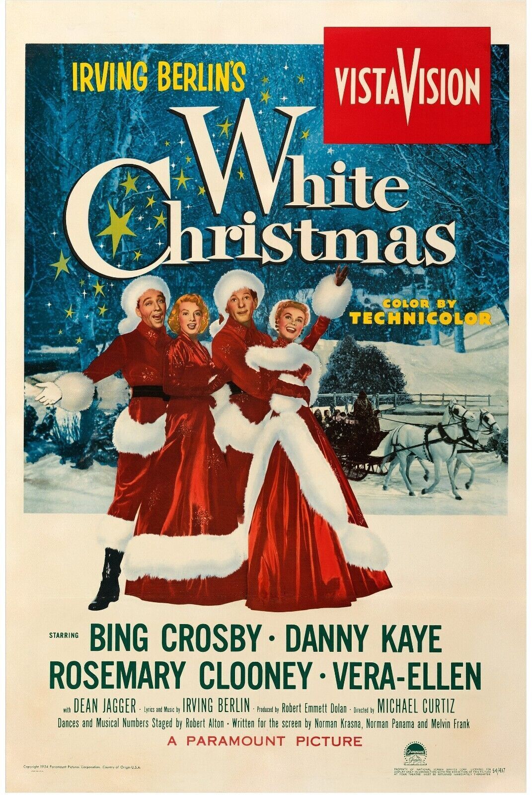 NOEL BLANC, BING CROSBY, 1954, Repro affiche cinéma, VINTAGE, HQ