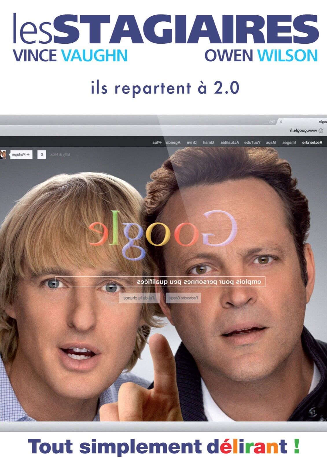 LES STAGIAIRES, VINCE VAUGHN, 2013, Repro Affiche cinéma, VINTAGE, HQ