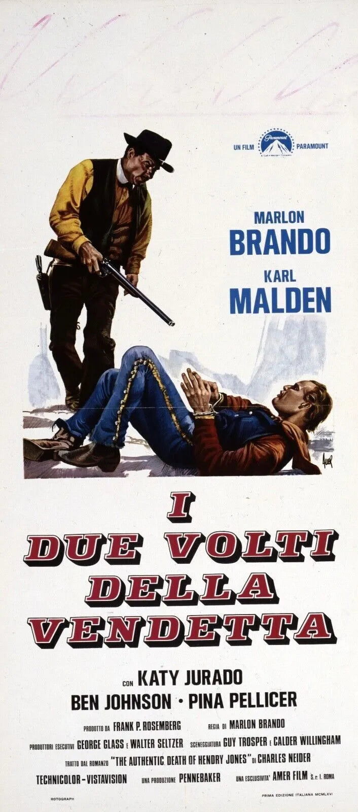 I DUE VOLTI DELLA VENDETTE, BRANDO, 1961, repro affiche cinéma VINTAGE HQ