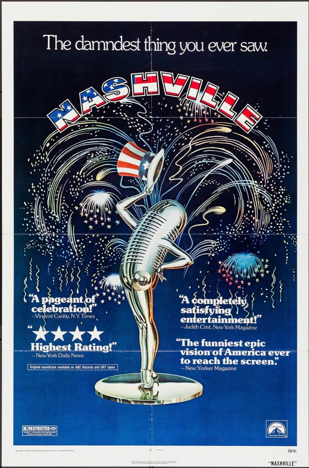 NASHVILLE, ROBERT ALTMAN, 1975, Repro affiche cinéma, VINTAGE, HQ