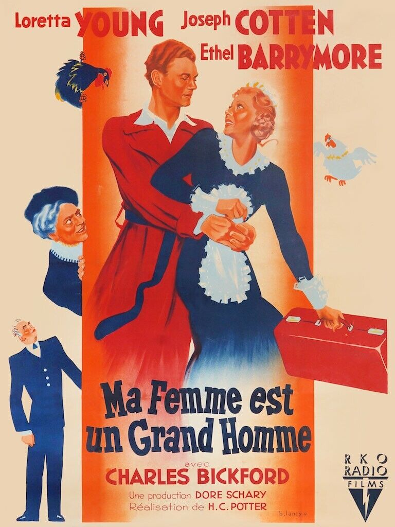 MA FEMME EST UN GRAND HOMME, CHARLES BICKFORD, 1945, Repro Affiche Cinéma, HQ