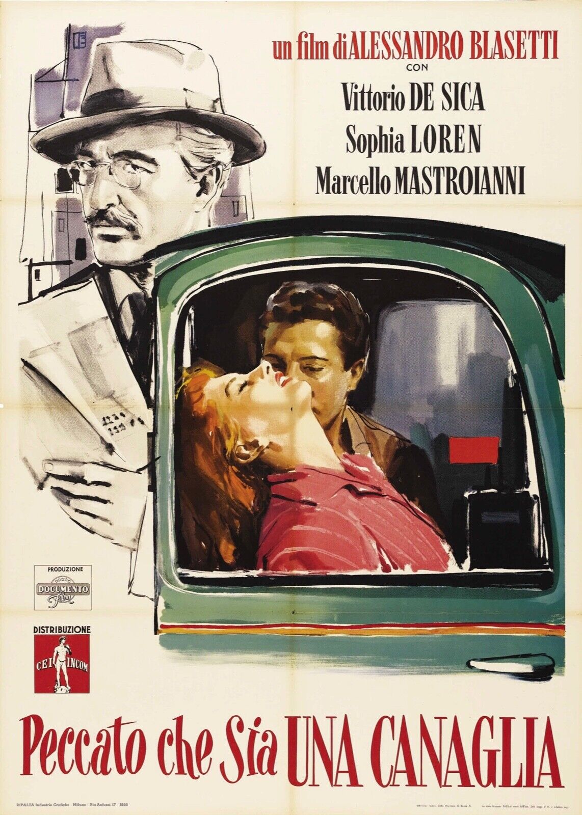 Lástima que seas scout, Sophia Loren, 1954, réplica de póster de película, vintage, alta calidad