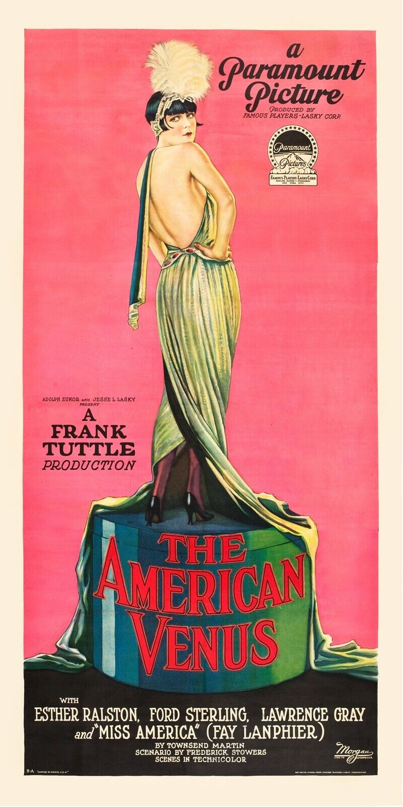 VÉNUS MODERNE, THE AMERICAN VENUS, ESTHER RALSTON, 1926,  REPRO AFFICHE CINÉMA, HQ
