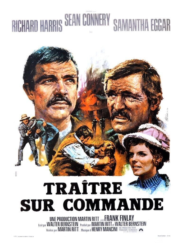 TRAIDOR AL MANDO, SEAN CONNERY, MARTIN RITT, 1970, Póster de cine réplica, HQ
