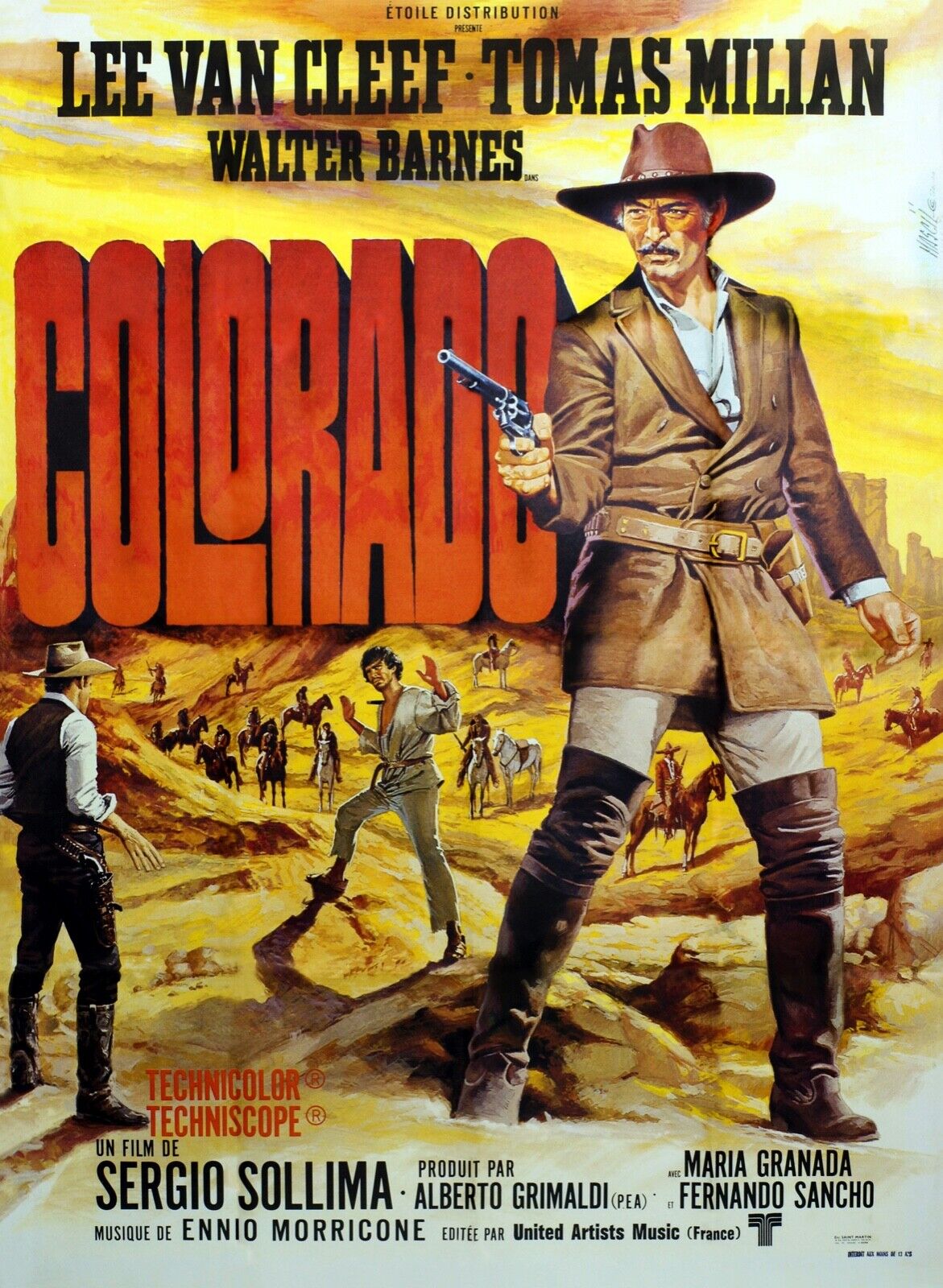 COLORADO, LEE VAN CLEEF, REPRODUCCIÓN DE CARTEL DE CINE CLÁSICO