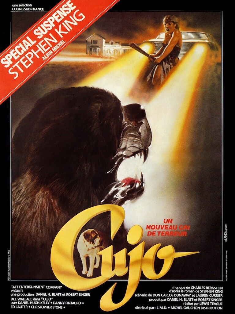 CUJO, DEE WALLACE, 1983, REPRO AFFICHE CINÉMA VINTAGE, HQ