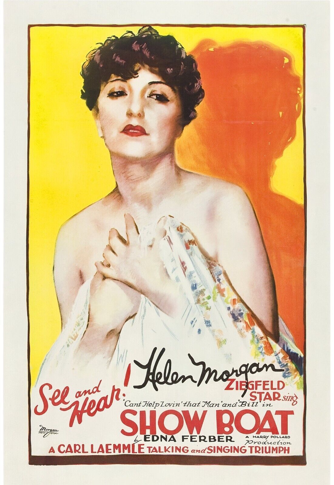 SHOP BOAT, HELEN MORGAN, 1929,  REPRO AFFICHE CINEMA VINTAGE HQ