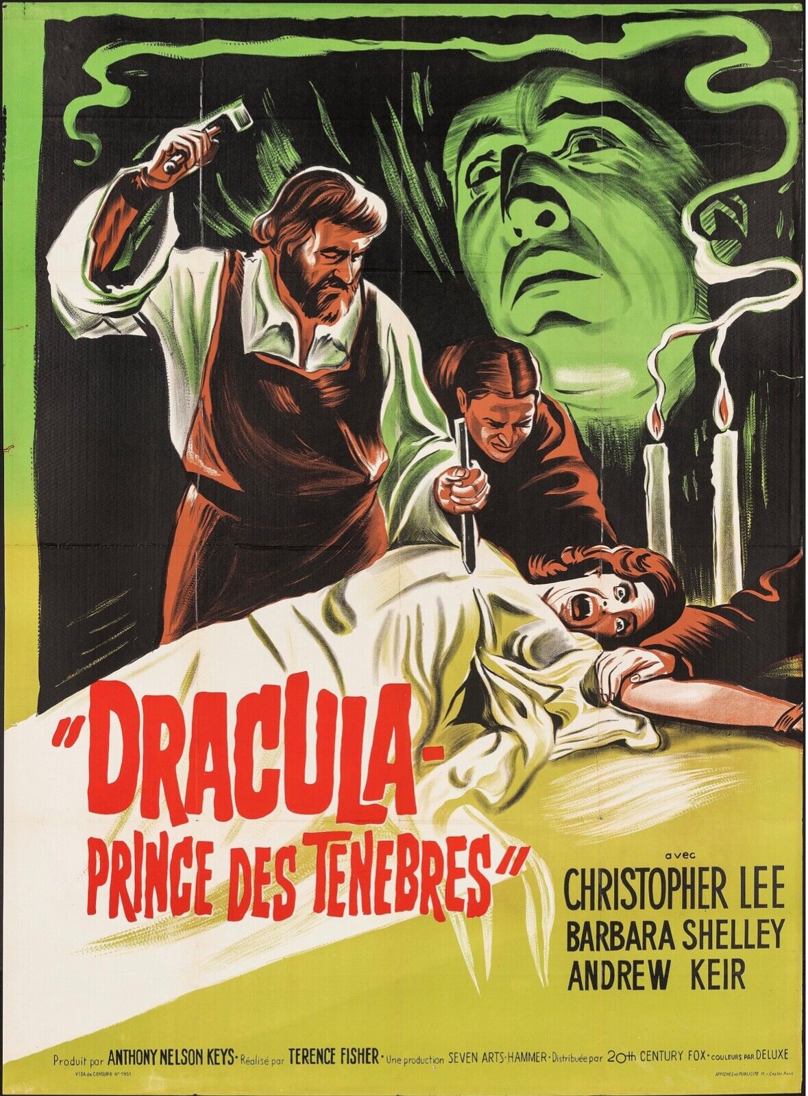 DRÁCULA, PRÍNCIPE DE LAS TINIEBLAS, CHRISTOPHER LEE, CARTEL DE CINE REPRO