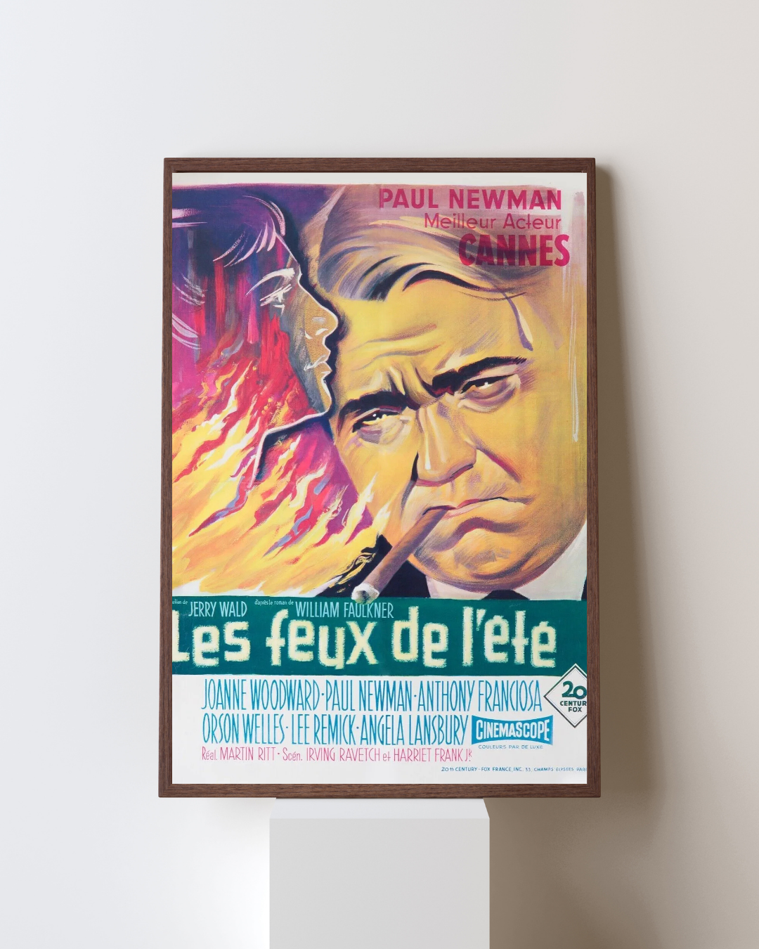 LES FEUX DE L’ÉTÉ, PAUL NEWMAN, 1958, repro affiche cinéma, VINTAGE, HQ