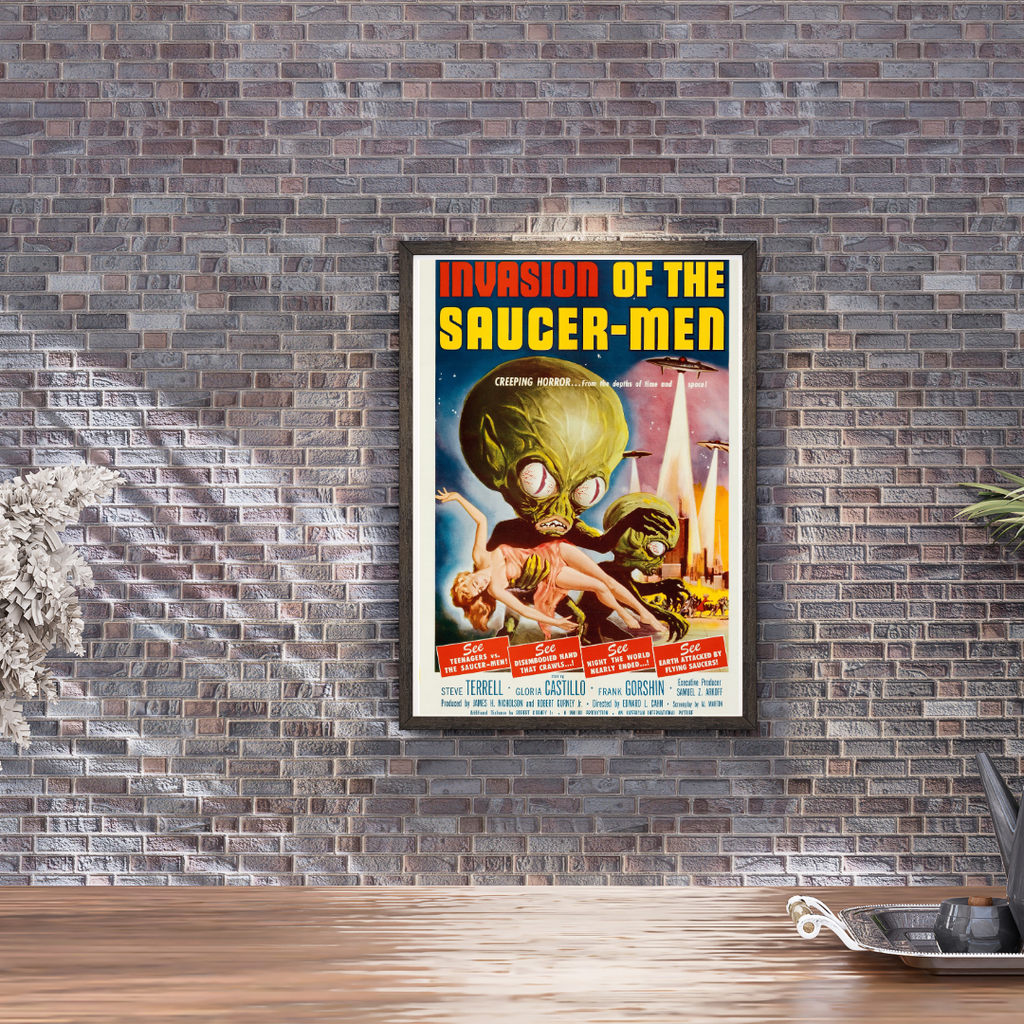 INVASION OF THE SAUCER-MEN – FILM D’EDWARD L. CAHN (1957) – STEVE TERRELL – SCIENCE-FICTION / HORREUR – AFFICHE CINÉMA – REPRODUCTION – POSTER HUB STUDIO – HQ