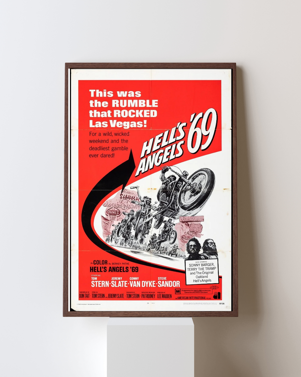 HELL'S ANGELS 69, TOM STERN, MOTORCYCLES, VINTAGE MOVIE POSTER REPRODUCTION HQ
