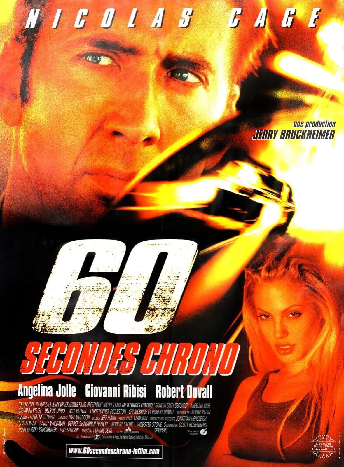 60 SECONDES CHRONO, NICOLAS CAGE, 2000, REPRO MOVIE POSTER, VINTAGE, HQ