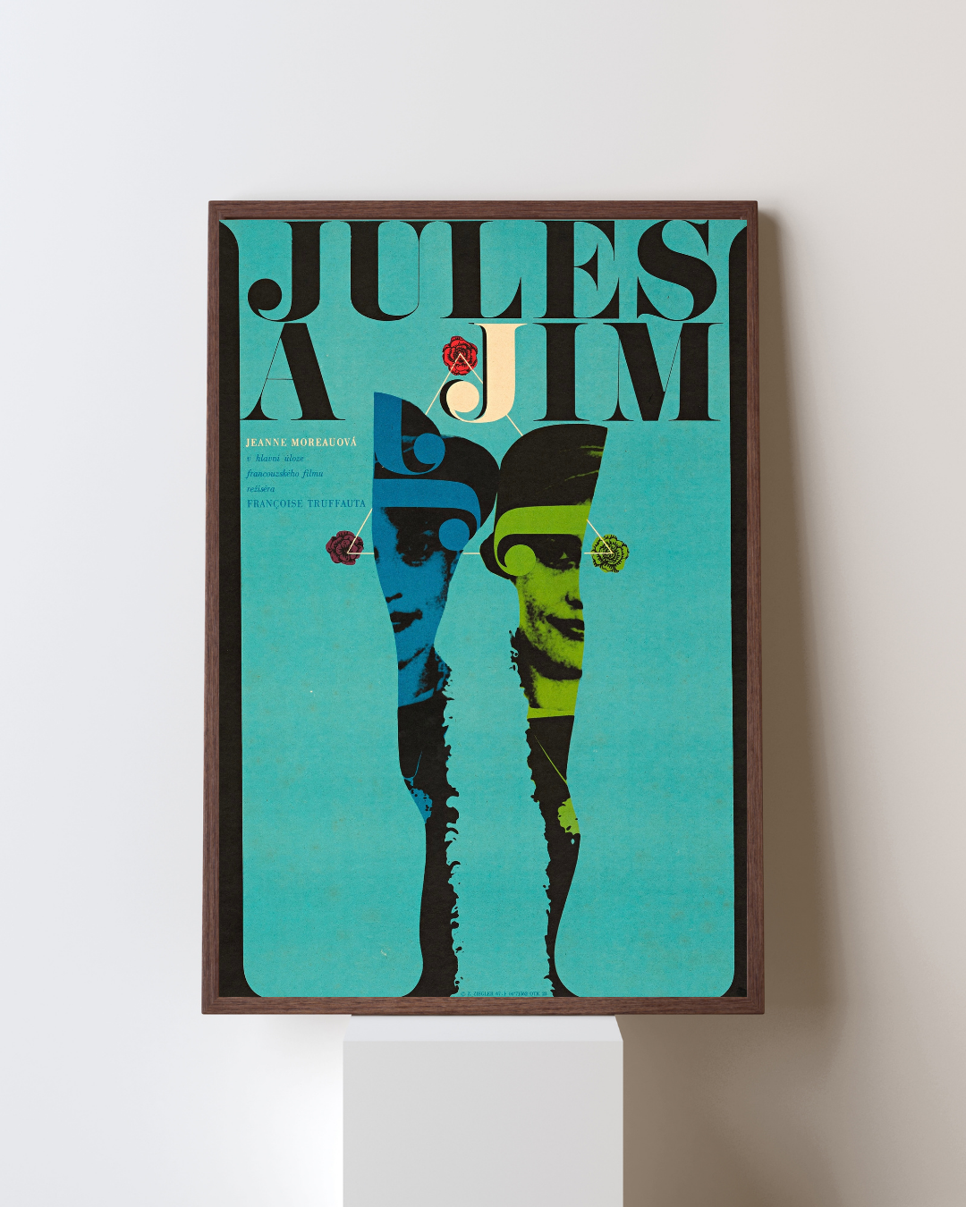 JULES ET JIM – FILM DE FRANÇOIS TRUFFAUT (1962) – JEANNE MOREAU – DRAME ROMANTIQUE – AFFICHE CINÉMA – REPRODUCTION – POSTER HUB STUDIO – HQ