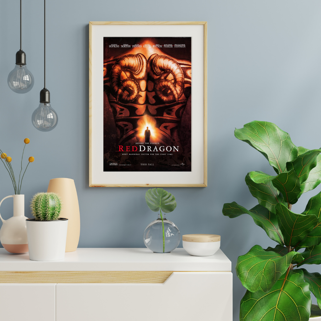 RED DRAGON – FILM DE Brett Ratner (2002) – ANTHONY HOPKINS – AFFICHE CINÉMA THRILLER – REPRODUCTION – POSTER HUB STUDIO – HQ