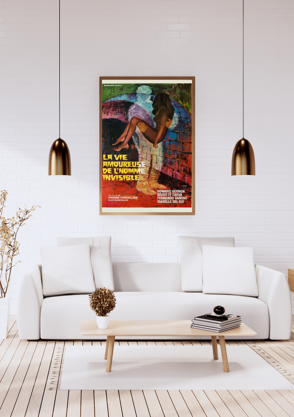 THE LOVE LIFE OF THE INVISIBLE MAN, HOWARD VERNON, 1971, REPRODUCTION OF VINTAGE MOVIE POSTER, HQ