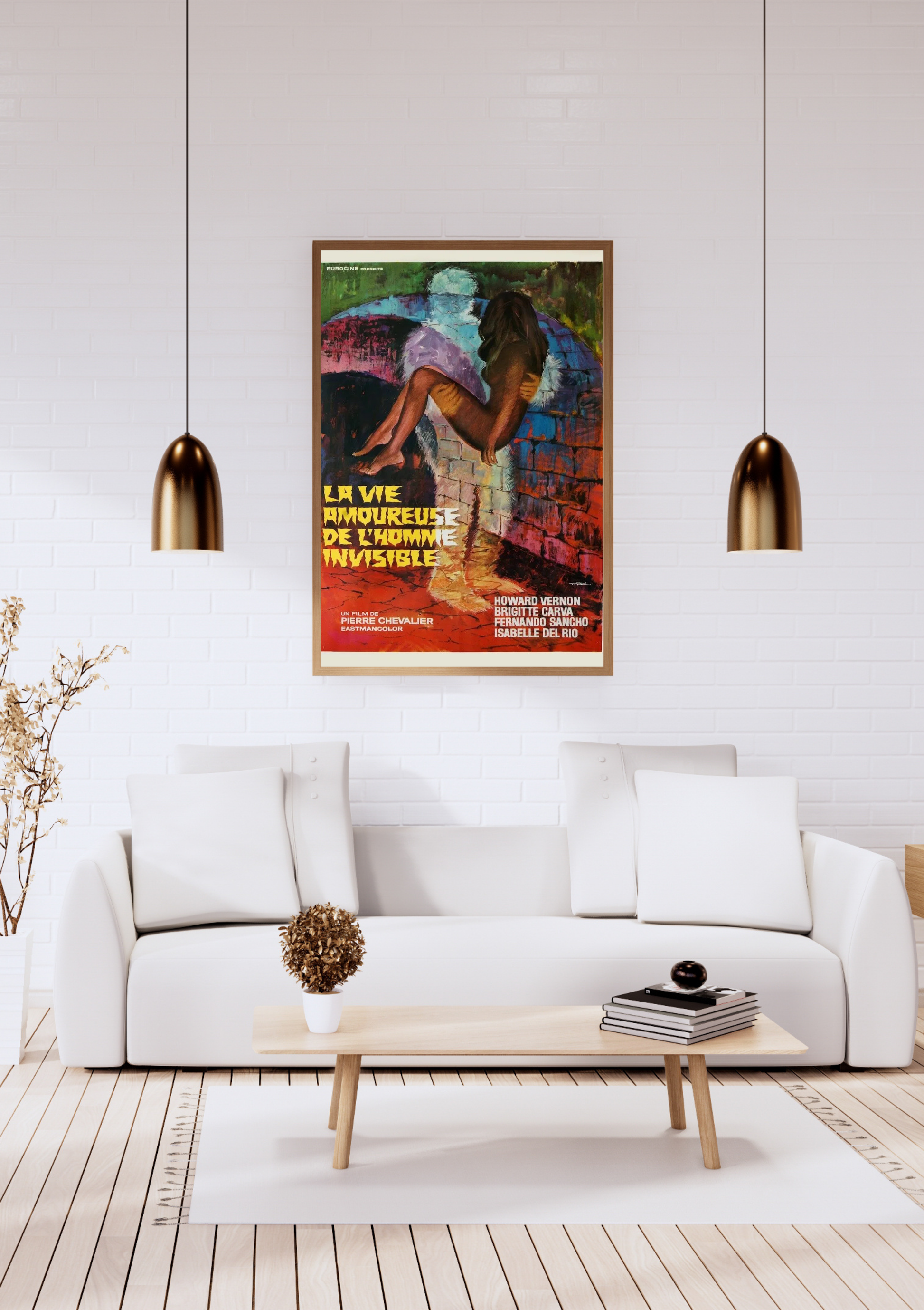 THE LOVE LIFE OF THE INVISIBLE MAN, HOWARD VERNON, 1971, REPRODUCTION OF VINTAGE MOVIE POSTER, HQ