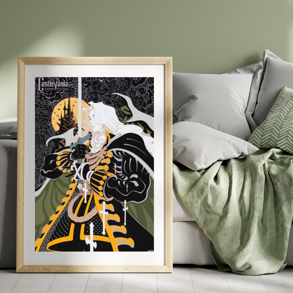 CASTLEVANIA SYMPHONY OF THE NIGHT – JEU VIDÉO (1997) – ALUCARD – FANTASY – AFFICHE GAMING – REPRODUCTION – POSTER HUB STUDIO – HQ