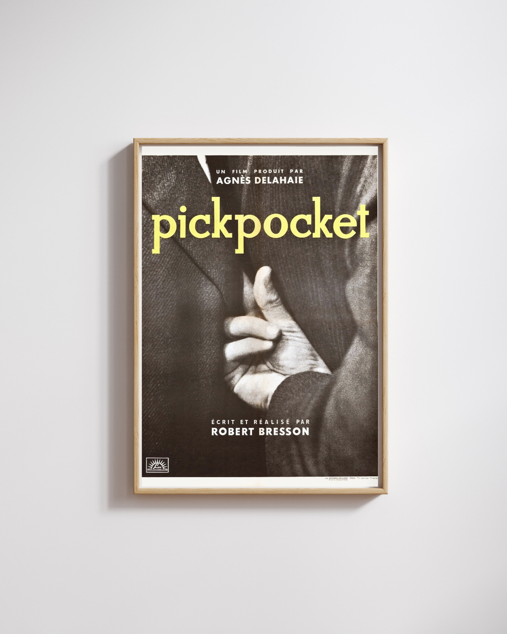 PICKPOCKET, ROBERT BRESSON, MARTIN LASALLE, 1959, Repro affiche cinéma VINTAGE, HQ