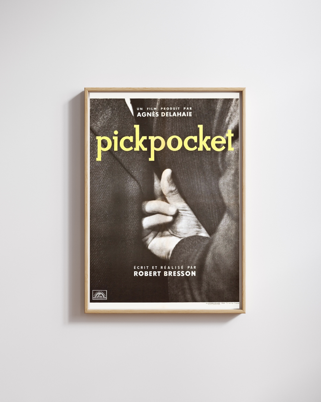PICKPOCKET, ROBERT BRESSON, MARTIN LASALLE, 1959, Repro affiche cinéma VINTAGE, HQ