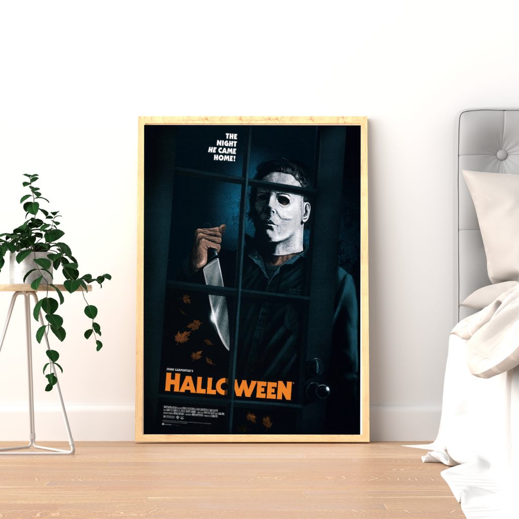 HALLOWEEN – FILM JOHN CARPENTER (1978) – DONALD PLEASENCE – JAMIE LEE CURTIS – AFFICHE CINÉMA HORREUR SLASHER – REPRODUCTION – POSTER HUB STUDIO – HQ